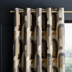 Alvin Geometric Jacquard Eyelet Curtains 27 Alvin Geometric Jacquard Eyelet Curtains -Curtain Series 30902095