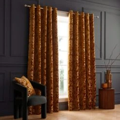 Asami Cut Velvet Eyelet Curtains -Curtain Series 30902427 alt01