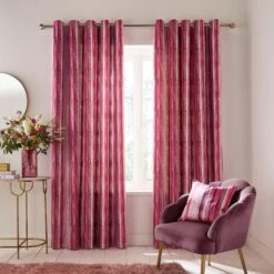 Watercolour Stripe Eyelet Curtains -Curtain Series 30902549 alt01