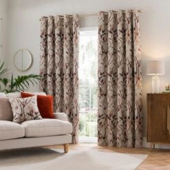 Zen Jacquard Eyelet Curtains -Curtain Series 30902632 alt01