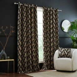 Lori Velvet Eyelet Curtains -Curtain Series 30902921 alt01