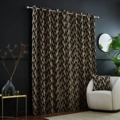 Lori Velvet Eyelet Curtains -Curtain Series 30902922 alt04