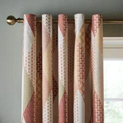 Patchwork Print Eyelet Curtains -Curtain Series 30903808