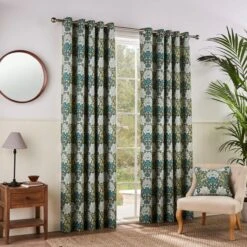 Loretta Floral Eyelet Curtains -Curtain Series 30903886 alt01