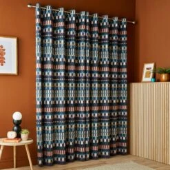 Oden Geometric Eyelet Curtains -Curtain Series 30904201 alt04