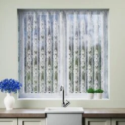Damask Slot Top Net Curtain -Curtain Series 30905340