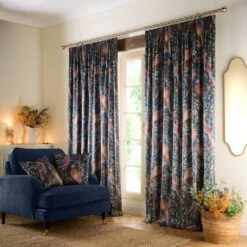 Woodland Pheasant Pencil Pleat Curtains -Curtain Series 30905724 alt01