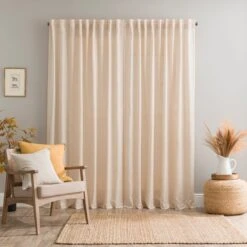 Touch Of Linen Unlined Tab Top Curtains -Curtain Series 30914035 alt04