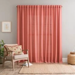 Touch Of Linen Unlined Tab Top Curtains -Curtain Series 30914036 alt04