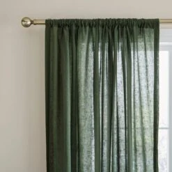Cotton Linen Slot Top Voile Curtains -Curtain Series 30922033
