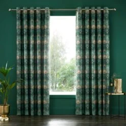 Pierre Fan Emerald Blackout Eyelet Curtains -Curtain Series 30923617 alt01