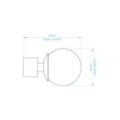 Globe Extendable Metal Eyelet Curtain Pole 37 Globe Extendable Metal Eyelet Curtain Pole -Curtain Series 30928132 alt08