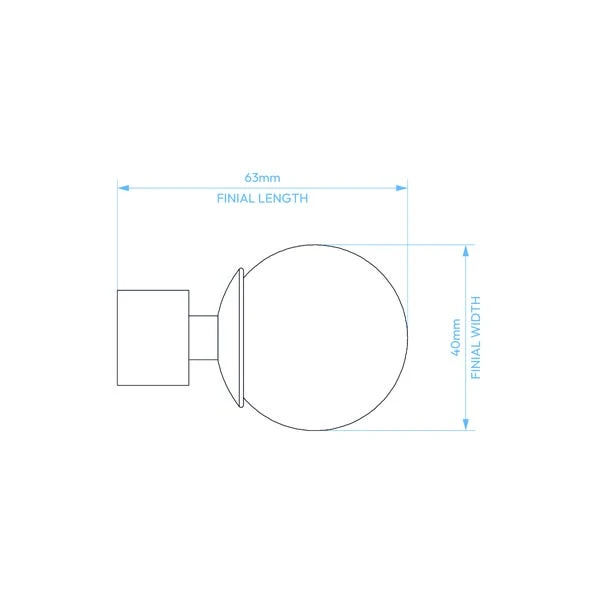 Globe Extendable Metal Eyelet Curtain Pole 18 Globe Extendable Metal Eyelet Curtain Pole - Image 16