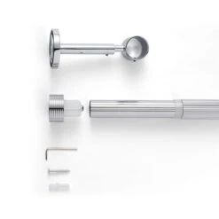 Ribbed Extendable Metal Eyelet Curtain Pole -Curtain Series 30928362 alt02