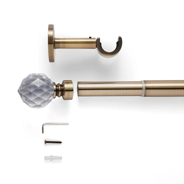Faceted Ball Extendable Metal Eyelet Curtain Pole 22 Faceted Ball Extendable Metal Eyelet Curtain Pole - Image 20