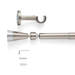 Flute Extendable Metal Eyelet Curtain Pole -Curtain Series 30928625 alt02