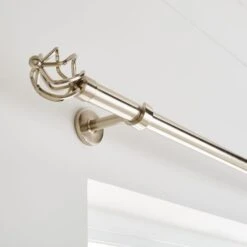 Caged Ball Extendable Metal Eyelet Curtain Pole -Curtain Series 30928626