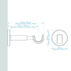 Flute Extendable Metal Eyelet Curtain Pole -Curtain Series 30928630 alt07