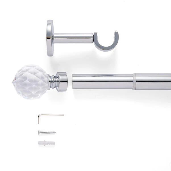 Faceted Ball Extendable Metal Eyelet Curtain Pole 18 Faceted Ball Extendable Metal Eyelet Curtain Pole - Image 16