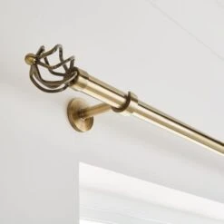 Caged Ball Extendable Metal Eyelet Curtain Pole -Curtain Series 30928637