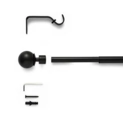 Globe Extendable Metal Eyelet Curtain Pole 26 Globe Extendable Metal Eyelet Curtain Pole -Curtain Series 30928651 alt02