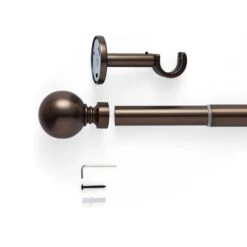 Ashton Extendable Metal Eyelet Curtain Pole -Curtain Series 30928654 alt02
