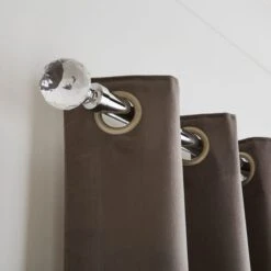 Faceted Ball Extendable Metal Eyelet Curtain Pole 31 Faceted Ball Extendable Metal Eyelet Curtain Pole -Curtain Series 30928655 alt04