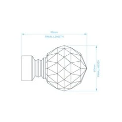 Faceted Ball Extendable Metal Eyelet Curtain Pole 27 Faceted Ball Extendable Metal Eyelet Curtain Pole -Curtain Series 30928664 alt08