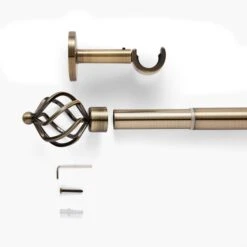 Caged Ball Extendable Metal Eyelet Curtain Pole -Curtain Series 30928674 alt02