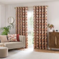 Kelso Cut Velvet Eyelet Curtains -Curtain Series 30930848 alt01