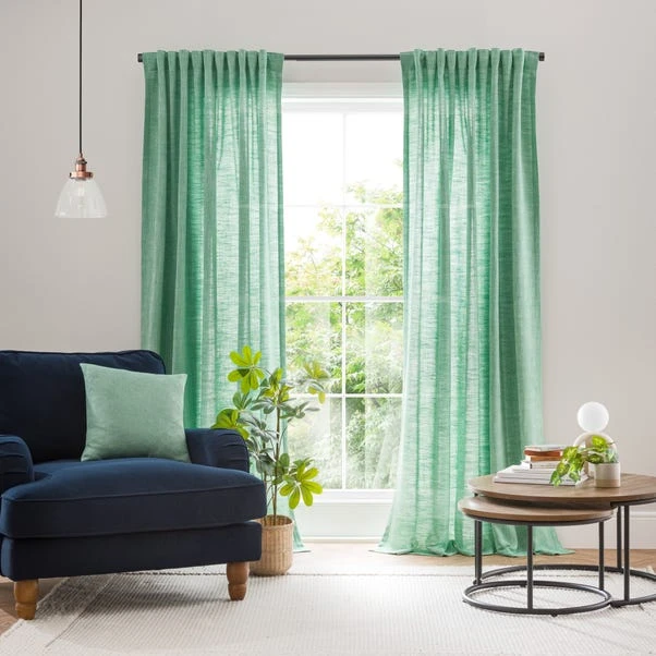 Zia Linen Look Multi Header Unlined Curtains 16 Zia Linen Look Multi Header Unlined Curtains - Image 14