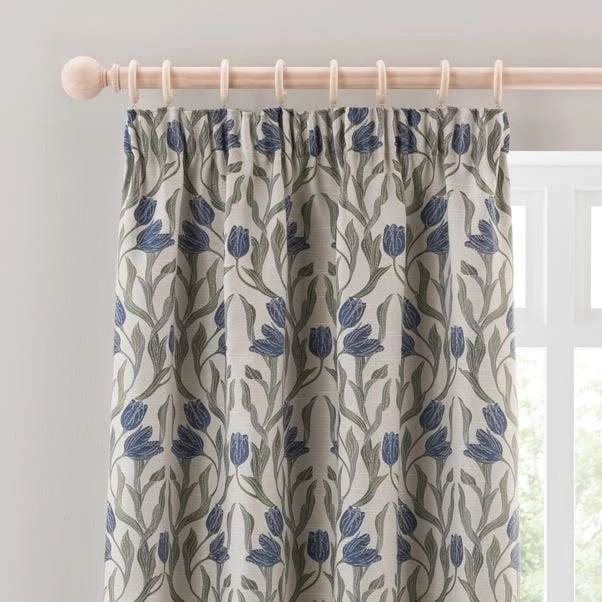 Tulip Jacquard Pencil Pleat Curtains 3 Tulip Jacquard Pencil Pleat Curtains