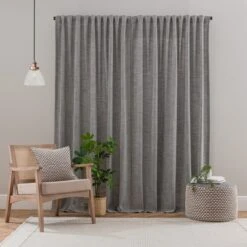 Zia Linen Look Multi Header Unlined Curtains 26 Zia Linen Look Multi Header Unlined Curtains -Curtain Series 30930970 alt02
