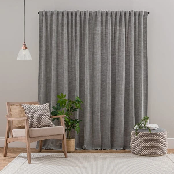 Zia Linen Look Multi Header Unlined Curtains 7 Zia Linen Look Multi Header Unlined Curtains - Image 5