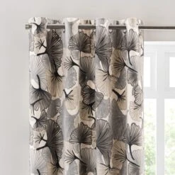 Gingko Cut Velvet Eyelet Curtains -Curtain Series 30931021