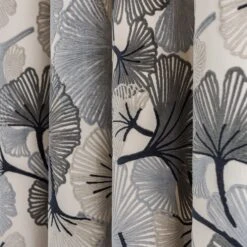 Gingko Cut Velvet Eyelet Curtains -Curtain Series 30931025 alt02