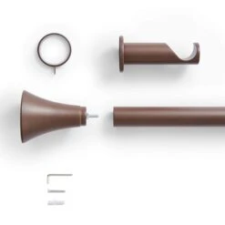 Flush Trumpet Fixed Metal Curtain Pole With Rings -Curtain Series 30931413 alt02