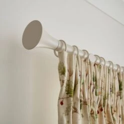 Flush Trumpet Fixed Metal Curtain Pole With Rings -Curtain Series 30931414 alt04