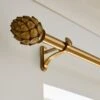 Artichoke Fixed Metal Eyelet Curtain Pole With Rings -Curtain Series 30931423