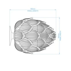 Artichoke Fixed Metal Eyelet Curtain Pole With Rings -Curtain Series 30931423 alt08