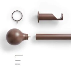 Contemporary Ball Fixed Metal Curtain Pole With Rings -Curtain Series 30931434 alt02