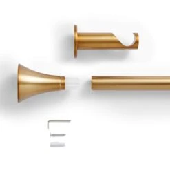 Flush Trumpet Fixed Metal Curtain Pole -Curtain Series 30931509 alt02