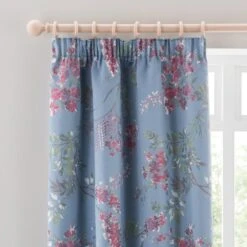 Trailing Wisteria Blackout Pencil Pleat Curtain -Curtain Series 30931675