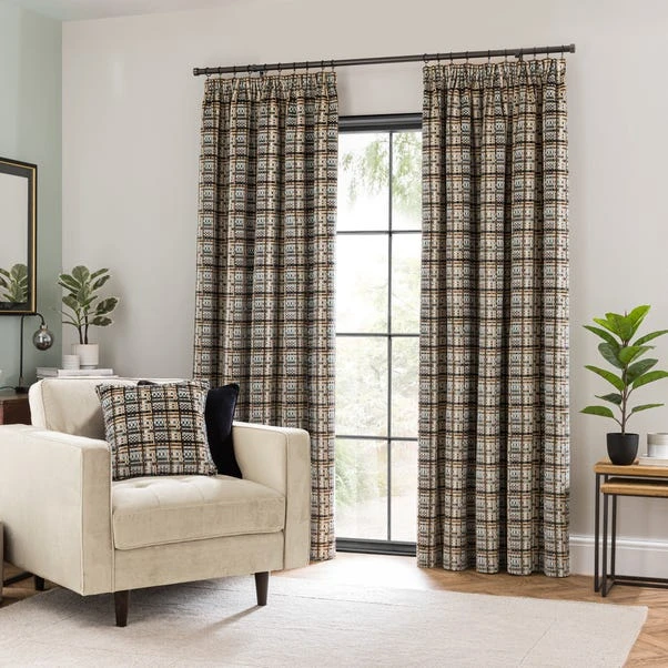 Roxana Cut Velvet Pencil Pleat Curtains 4 Roxana Cut Velvet Pencil Pleat Curtains - Image 2