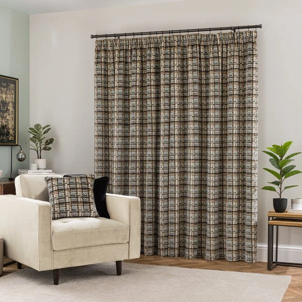 Roxana Cut Velvet Pencil Pleat Curtains 6 Roxana Cut Velvet Pencil Pleat Curtains - Image 4