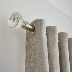 Crystal Gemstone Fixed Metal Curtain Pole With Rings -Curtain Series 30934387 alt04