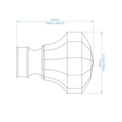 Crystal Gemstone Fixed Metal Curtain Pole With Rings -Curtain Series 30934387 alt08