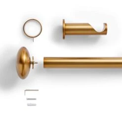 Pebble Fixed Metal Curtain Pole With Rings -Curtain Series 30934468 alt02