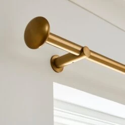 Pebble Fixed Metal Curtain Pole With Rings -Curtain Series 30934489