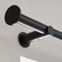 Stepped Stud Fixed Metal Curtain Pole With Rings -Curtain Series 30934513 alt03